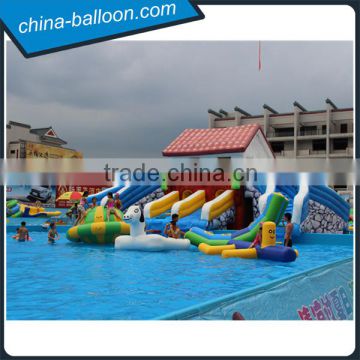 High quality commercial inflatable water amusement park with giant stents swimming pool for fun