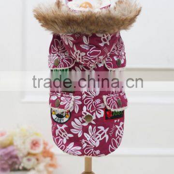 Pet Coat/four Pockets Dog Coat With Fur Hat photo-2