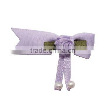 new product well design with flower set beads bowknot shape ribbon badge