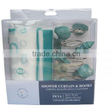 Design PEVA shower curtain set