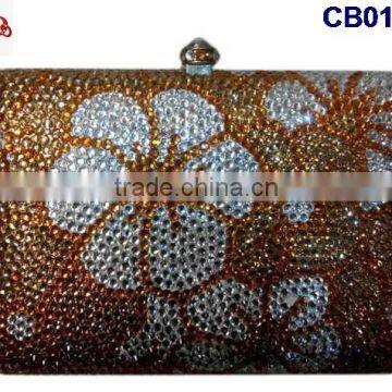 CB0133-5 2016 new design hot sale elegant and luxury Rhinestones African Handbag for wedding/party