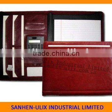 PU MATERIAL WRITING FOLDER WITH CALCULATOR