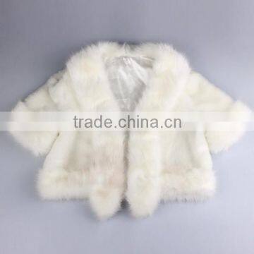 Sya hot sale new deisign fashion short white rabbit fur vest