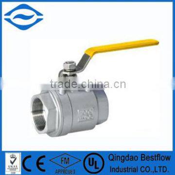 Threaded stainless steel ball valve 2pc