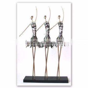 Art sculpture metal crafts ballet dancer tabletop figurine