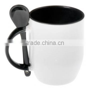 3D sublimation transfer film frost mugs new ceramic mug with spoon OEM Factory