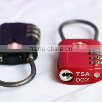 Travel Luggage Combination Cable TSA Lock, 3-dial Combination TSA Padlock,3 Digital Combination TSA Lock photo-2