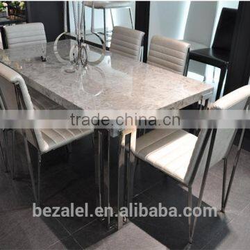 Modern Staimless Steel Marble Dining Table Series