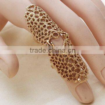 European and American Fashion Knuckle Simple Metallic Hollow Carved Ring photo-4