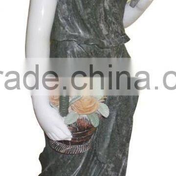 Lady Marble Carving, Stone Figure Statue, Life-size marble statue
