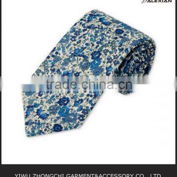 printed cotton floral neck tie