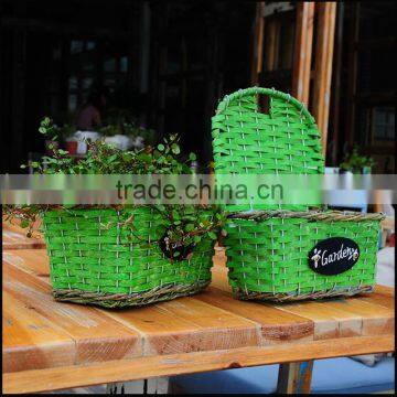 colored wall hanging basket woodchip basket