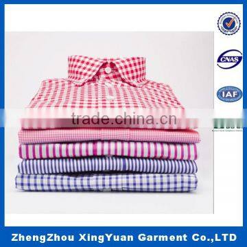 China Factory Wholesale Mens Plaid Shirt Long Sleeve