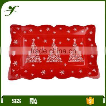 Disposable Retangular Gold Paper Plate With Printing photo-3