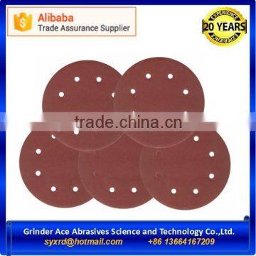 180mm 8 Hole Hook and Loop Sandpaper Discs