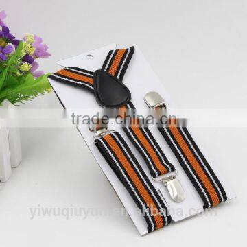 New Fashion children striped suspenders 2.5*65cm 3 clips braces for 1-8 years boys and girls