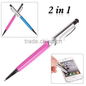 2 in 1 Stylus Pen with Ballpoint Pen for IPad iPod Touch iphone 3G 3GS 4G 4S