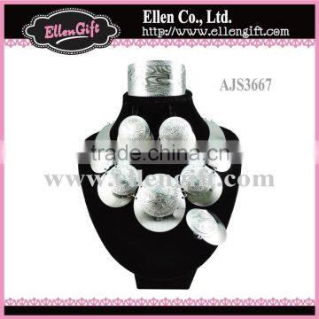 Dubai Fashion Silver Jewelry Set AJS3667