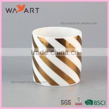 Popular Grey And Yellow Ceramic Rotary Candle Holder