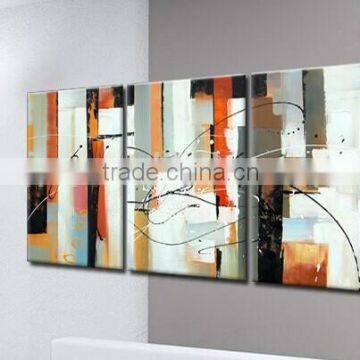 Acrylic geometrical abstract painting for bedroom