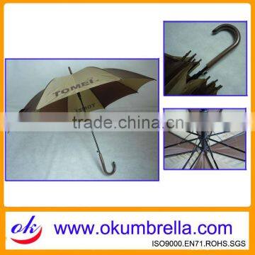 23" umbrella straight for promotion with wood handle