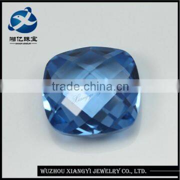 synthetic jade stone checkerboard cut blue jade stone wholesale products