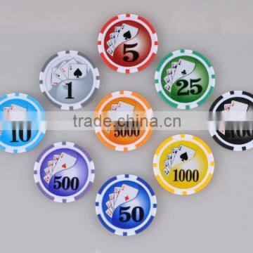 Custom poker chips with number