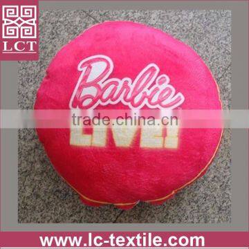 supply premium quality embroidery easy care super soft velour round cushion for promotional activity(LCTP0082)