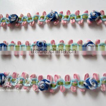 Colourful Rose Fabric Lace Trim photo-3