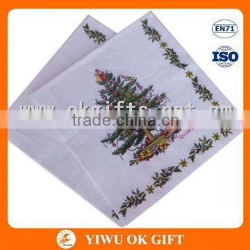 Christmas tree pattern printed paper napkin for party supply