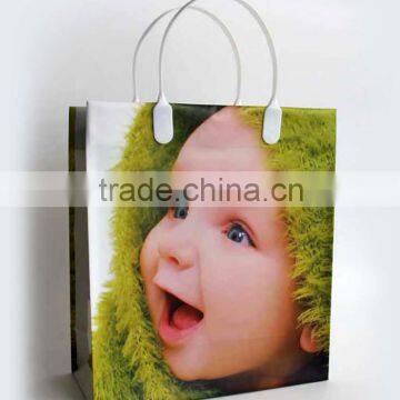 plastic gift bag with plastic handle