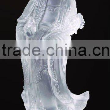 BF017 colored glaze Kuan yin statues