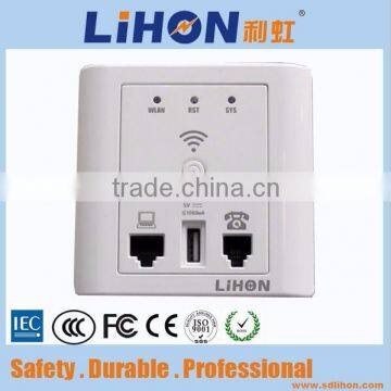 100mbps 3 port electrical socket USB material wifi wireless router