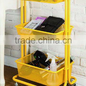 3 Layers Mash Wire Storage Organizer Trolley