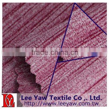 polyester heather slub spande jersey fabric