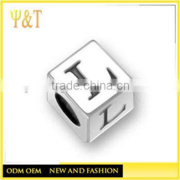 China factory stainless steel loose Eiffel tower beads, tower shaped beads for custom jewelry making (DIY-019)