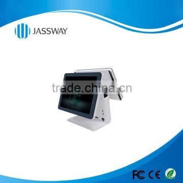 Hot sale 15 inch dual screen pos system with big memory