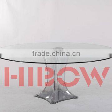 glass banquet table/glass dining table