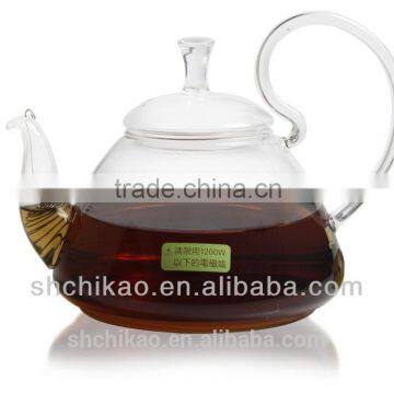 candle glass tea pot