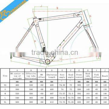 New Design C60 Chinese Carbon Fiber Road Frame Hight Quality OEM Carbon Frame on Sale