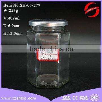 400ml glass honey jar with cap wholesale