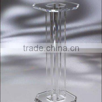 clear Acrylic lucite pedestal