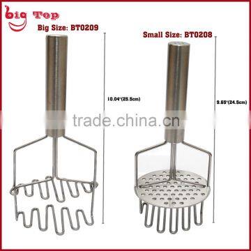 BT0208 Double Layer Stainless Steel Potato Masher Potato Ricer Fresh Potato Press Hand Push Down Potato Masher photo-4