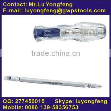 Cr-V satin finished electrical test pen set with crystal handle
