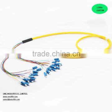 Chinase high quality 12 cores LC to LC SM mini breakout patch cord