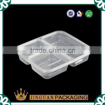 Eco-Friendly PP Divided Disposable Plastic Fast Plastic Food Container