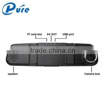 4.3 inch HD 720P Car Rear View Mirror DVR,Car Black Box with Dual Camera