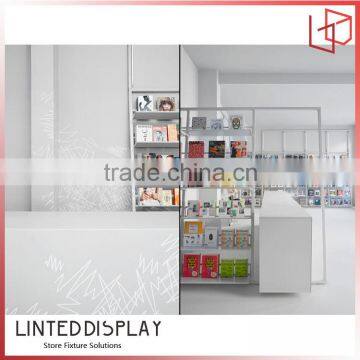 Metal Books Display Shelves Painted White Color For Library/Bookstore photo-6
