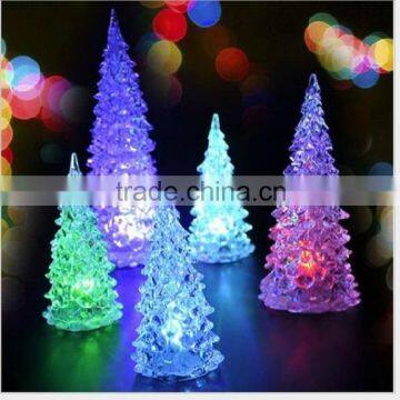 2016 Funny Christmas Gift Crystal Christmas Tree Night Light