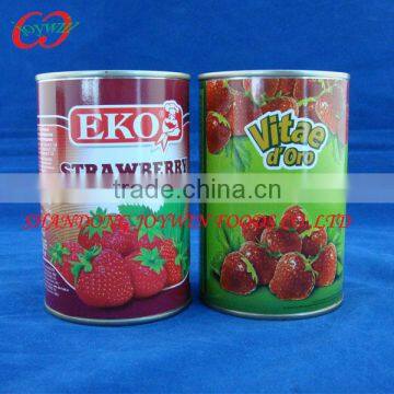 Easy open lid canned fruits, cheap canned strawberry in light syrup